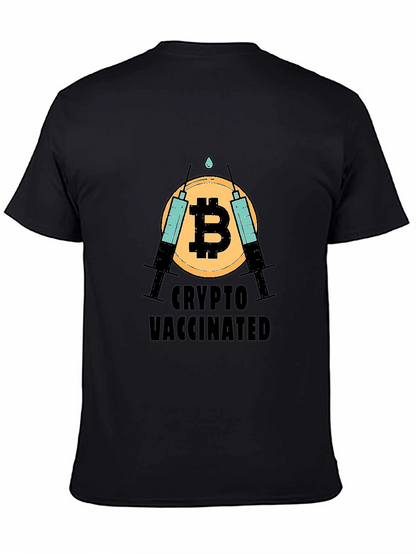Crypto Vaccinated Bitcoin T-Shirt - Black
