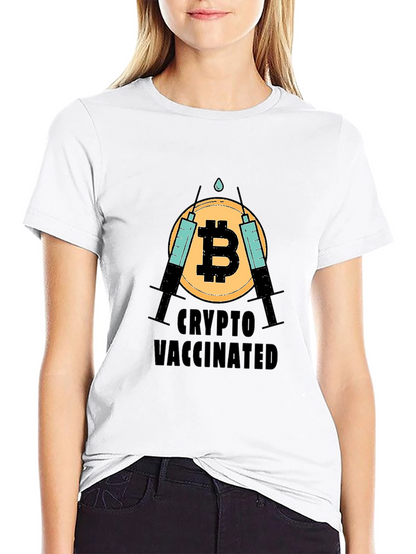 Crypto Vaccinated Bitcoin T-Shirt - Black
