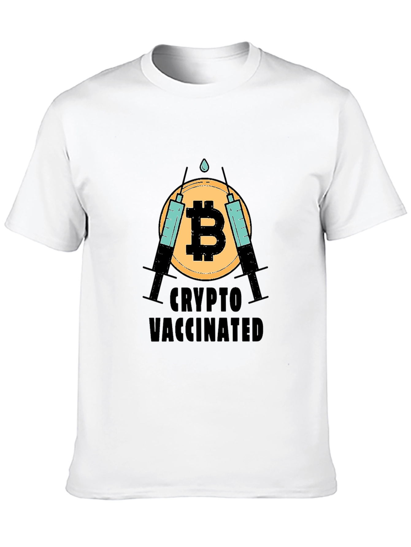 Crypto Vaccinated Bitcoin T-Shirt - Black