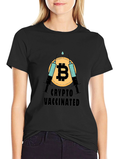 Crypto Vaccinated Bitcoin T-Shirt - Black