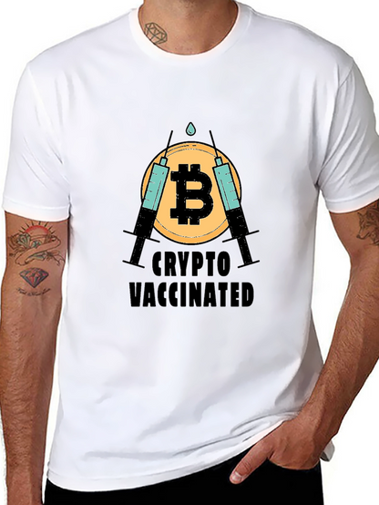 Crypto Vaccinated Bitcoin T-Shirt - Black