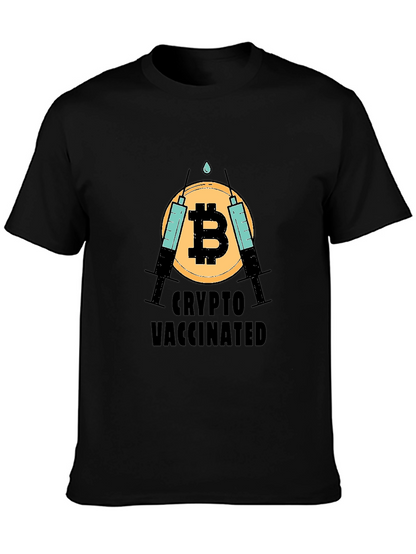 Crypto Vaccinated Bitcoin T-Shirt - Black