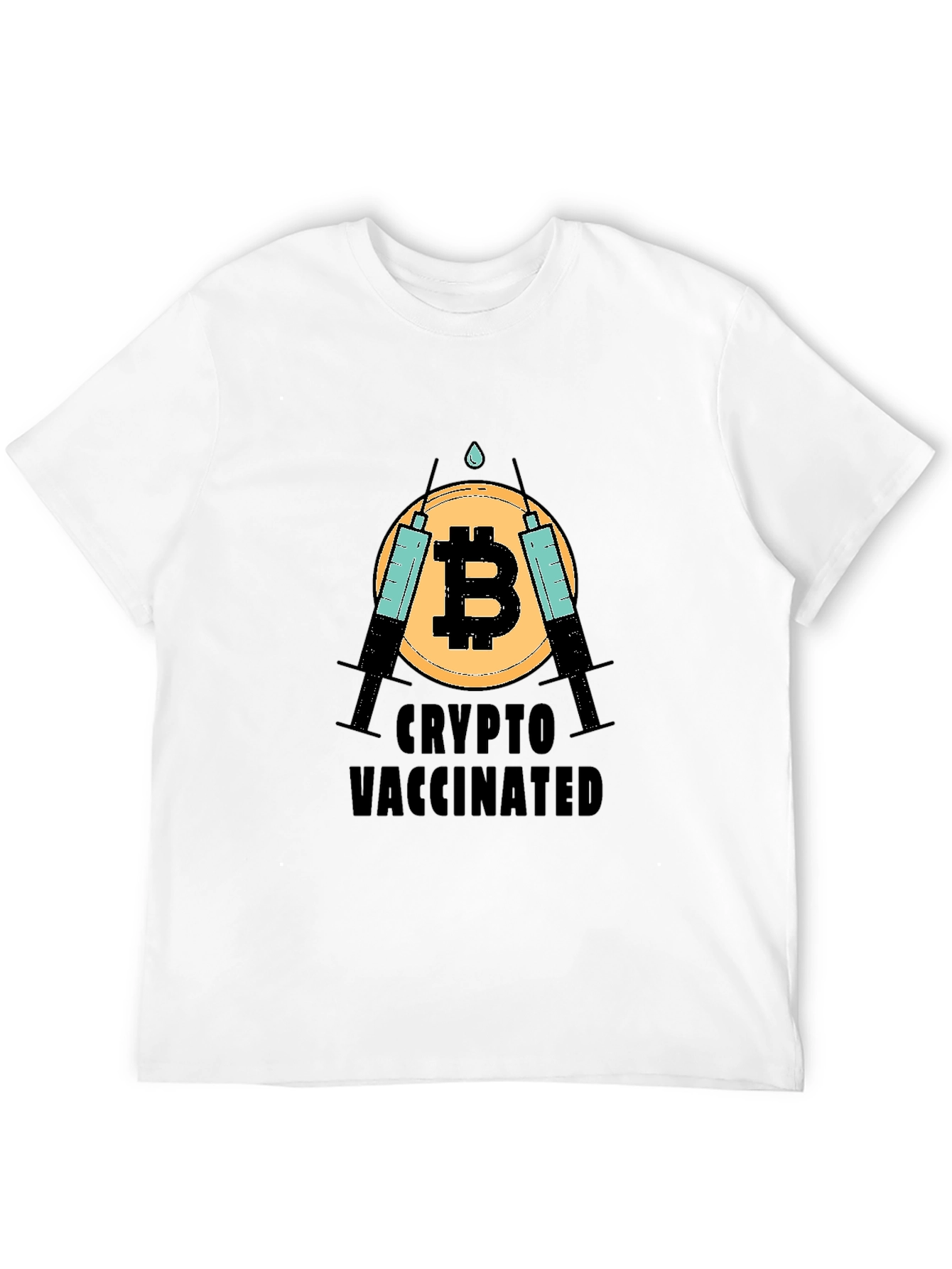 Crypto Vaccinated Bitcoin T-Shirt - Black