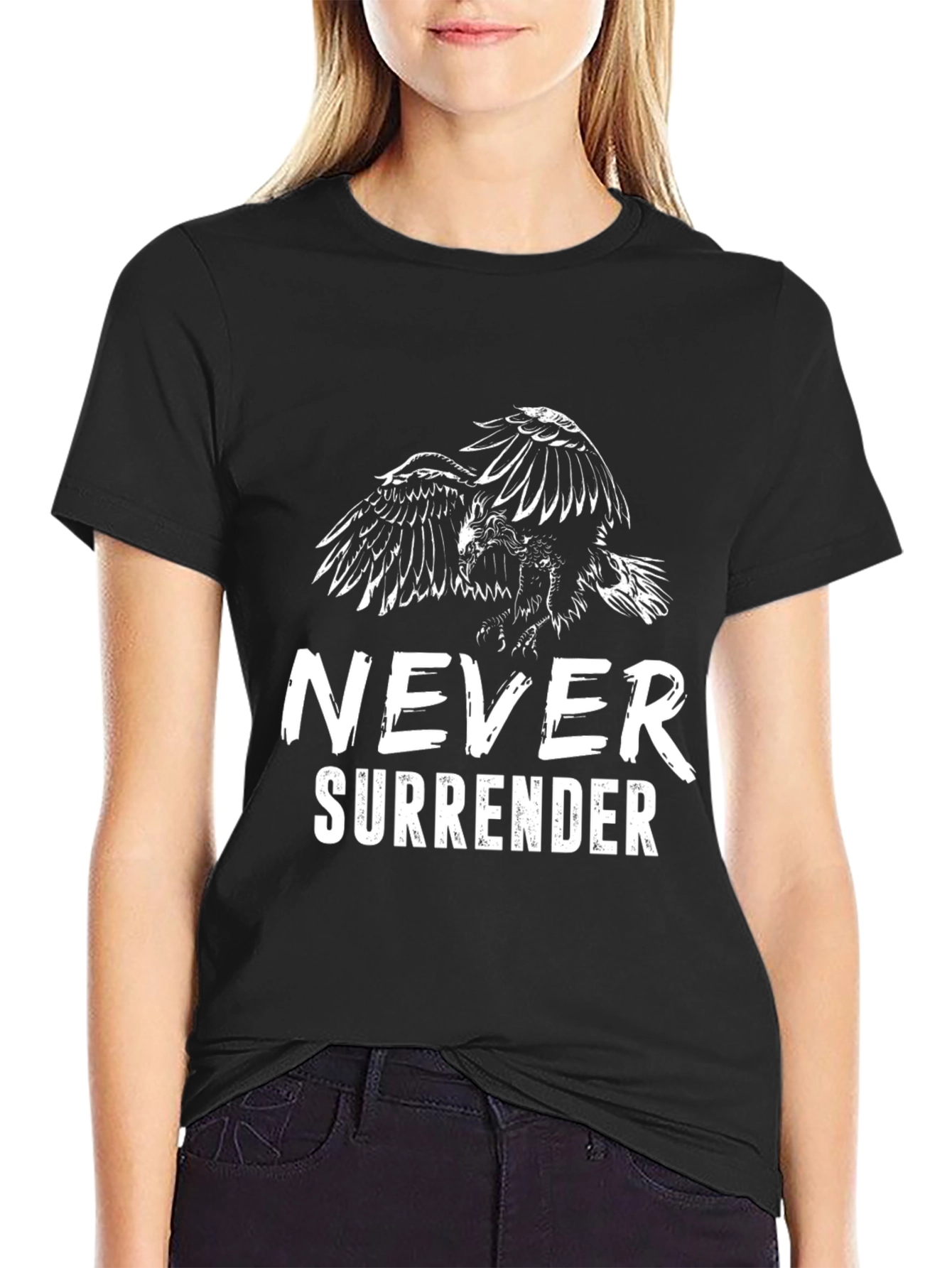 Never Surrender Eagle Graphic T-Shirt