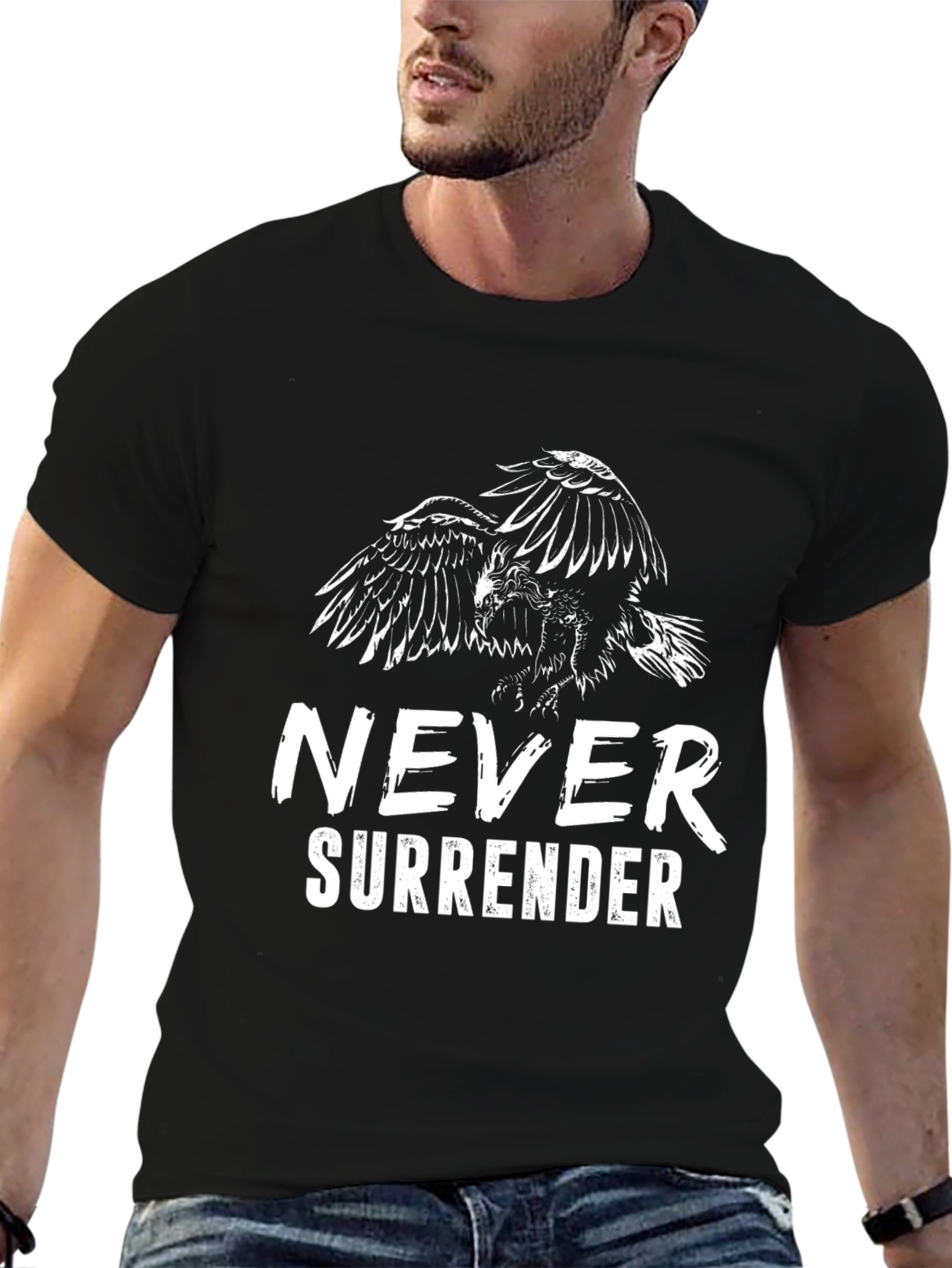 Never Surrender Eagle Graphic T-Shirt