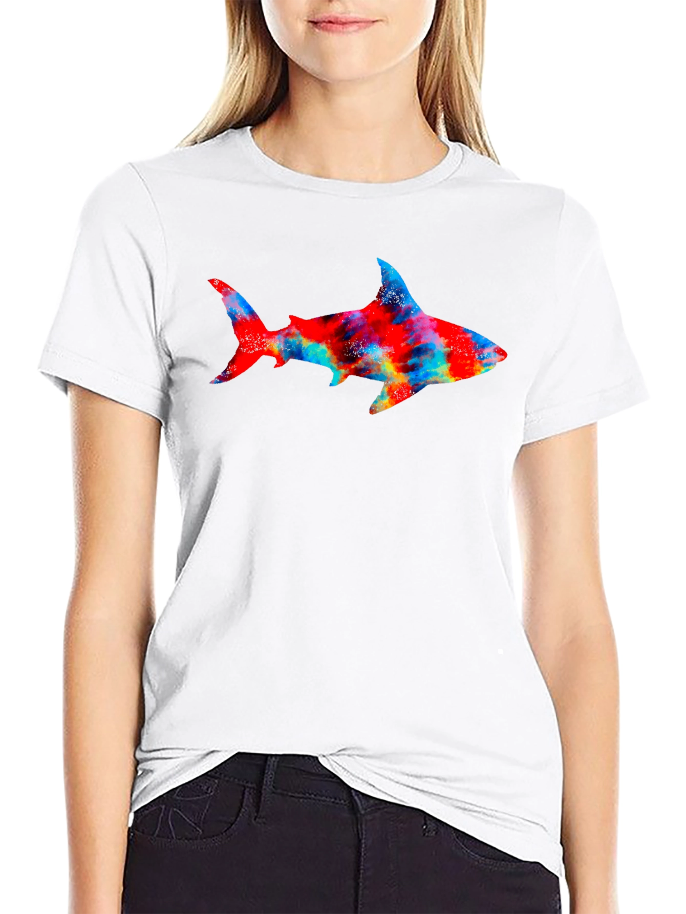 Shark Graphic Black Tee