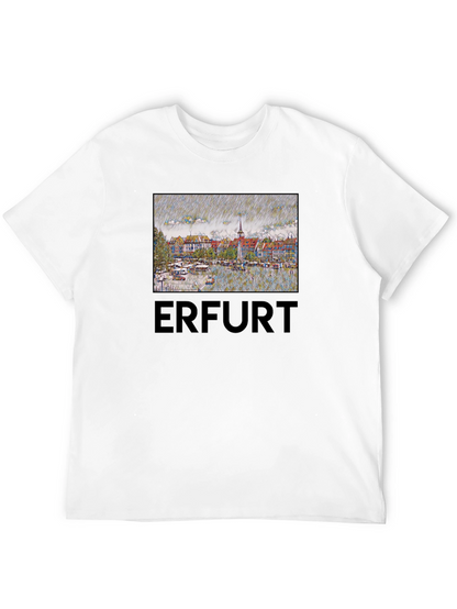 Erfurt Germany T-Shirt - Cityscape Sketch Art