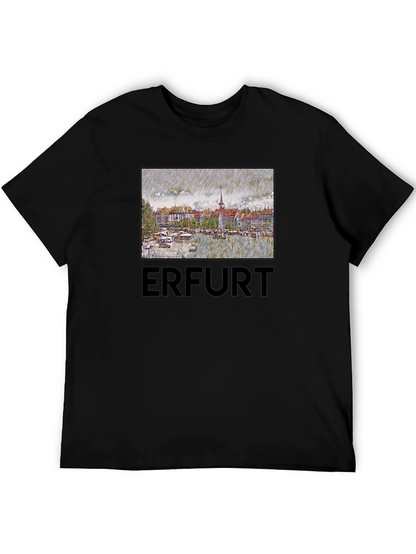 Erfurt Germany T-Shirt - Cityscape Sketch Art
