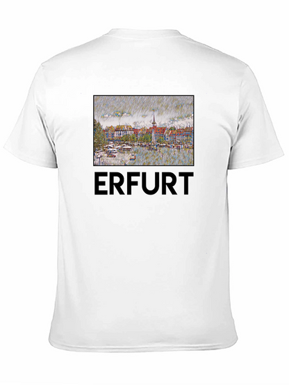 Erfurt Germany T-Shirt - Cityscape Sketch Art