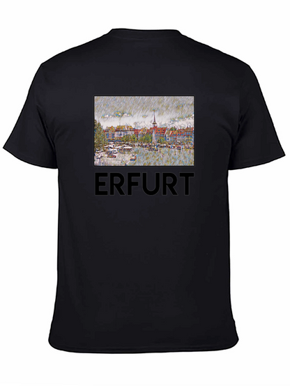 Erfurt Germany T-Shirt - Cityscape Sketch Art