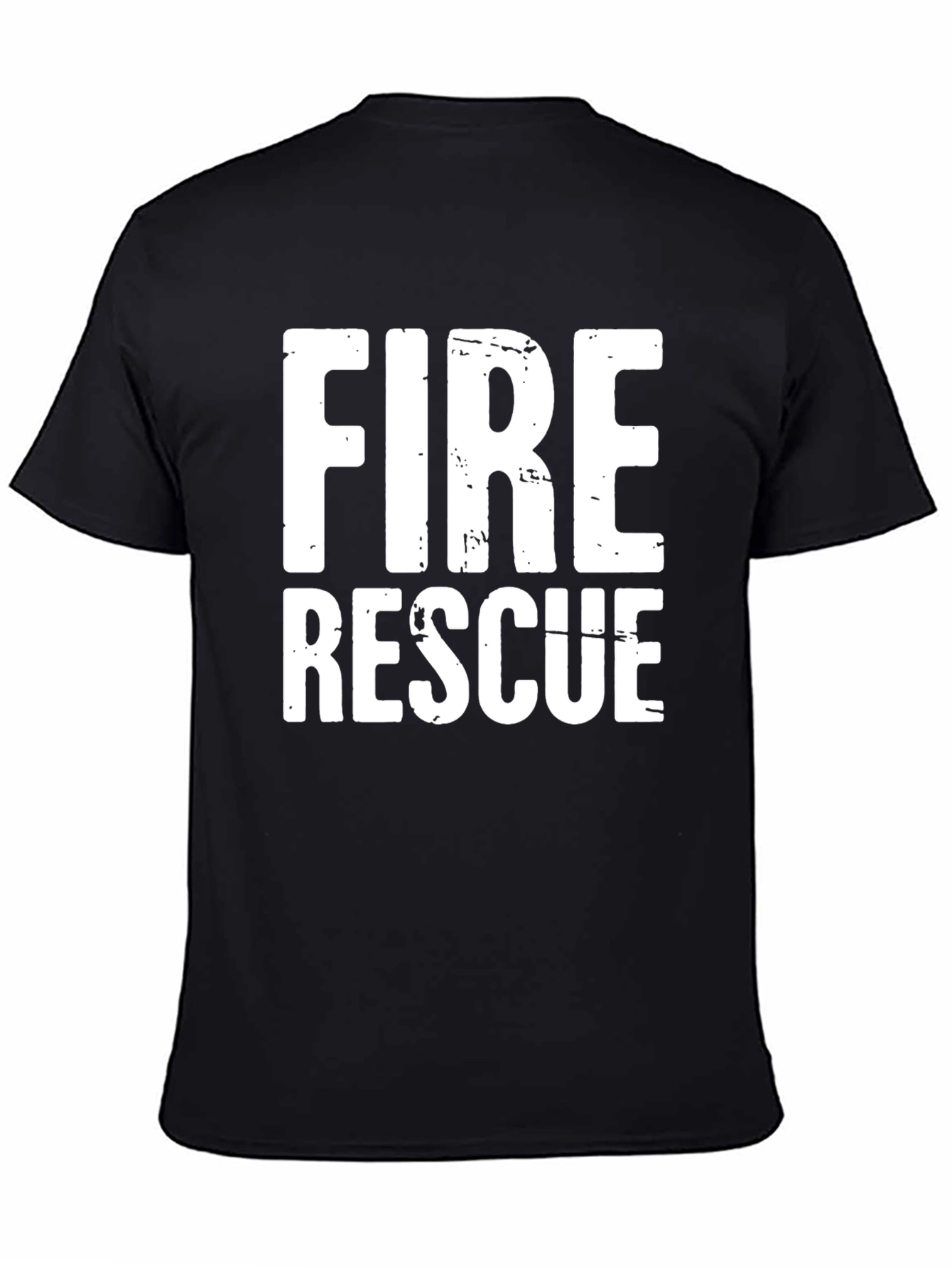 Fire Rescue T-Shirt - Black Cotton Blend