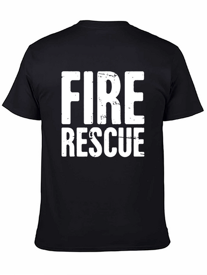 Fire Rescue T-Shirt - Black Cotton Blend