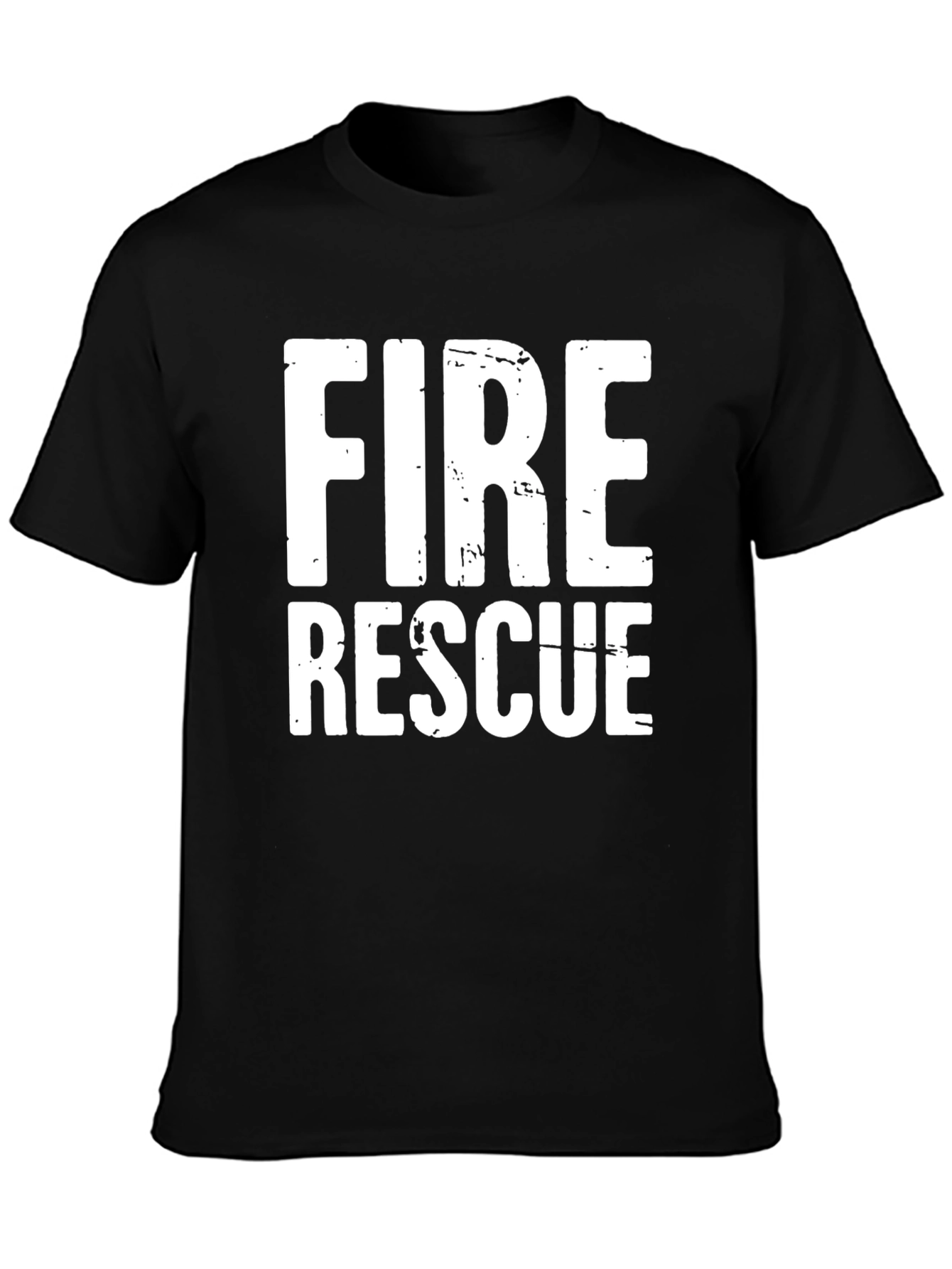 Fire Rescue T-Shirt - Black Cotton Blend
