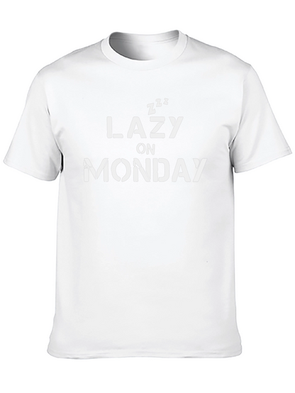 Lazy On Monday Graphic Tee - Relaxed Weekend Vibes