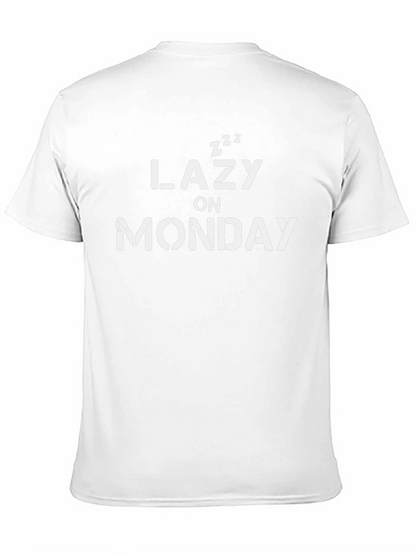 Lazy On Monday Graphic Tee - Relaxed Weekend Vibes