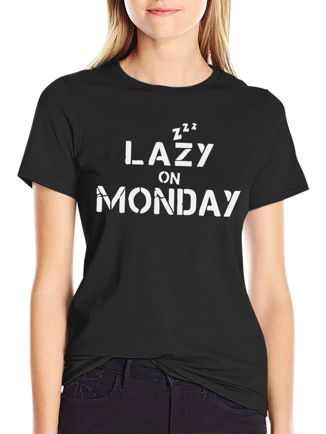 Lazy On Monday Graphic Tee - Relaxed Weekend Vibes