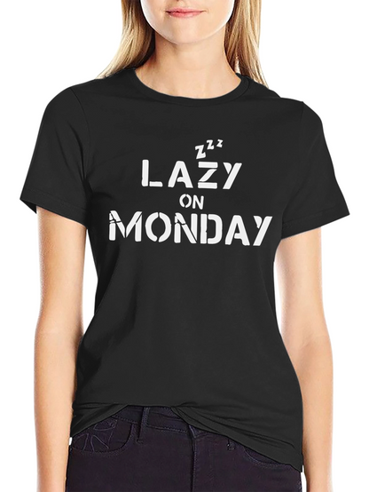 Lazy On Monday Graphic Tee - Relaxed Weekend Vibes