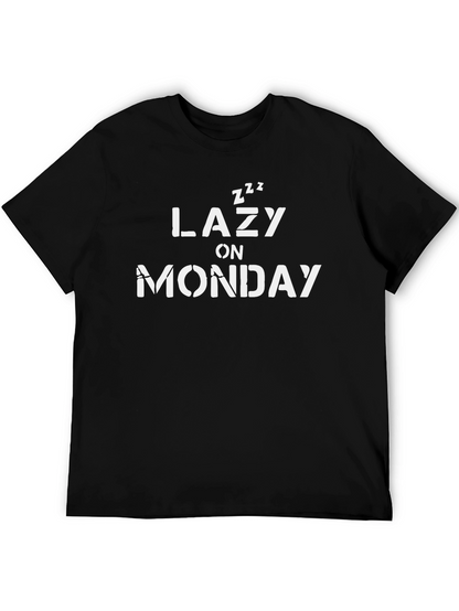 Lazy On Monday Graphic Tee - Relaxed Weekend Vibes