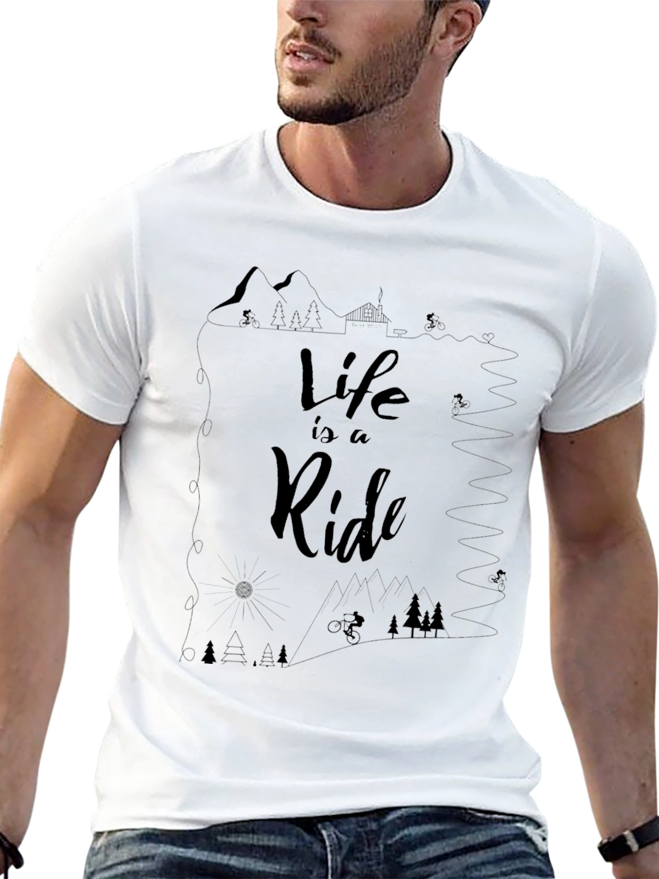 Life is a Ride Graphic Tee - Black