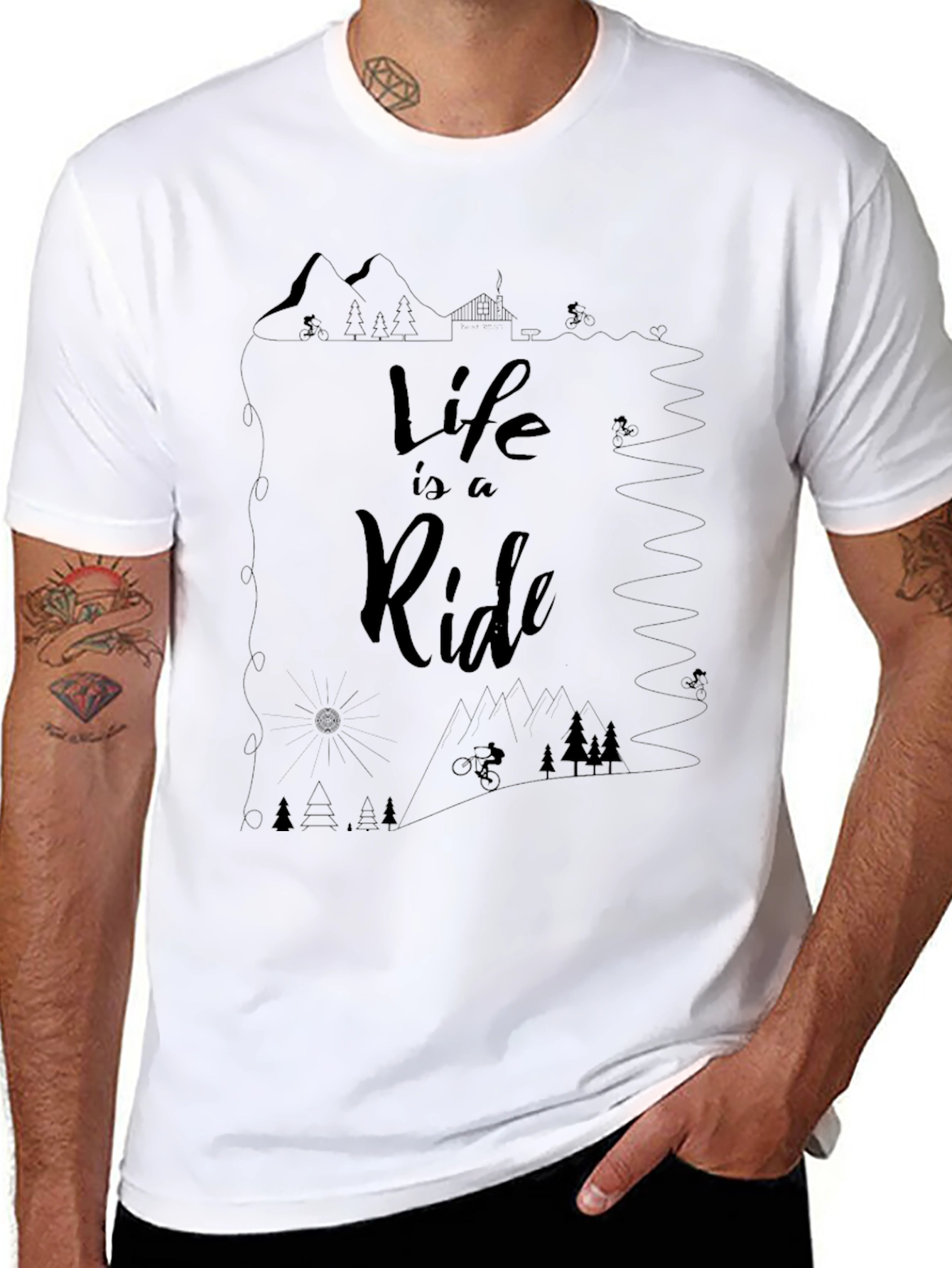 Life is a Ride Graphic Tee - Black