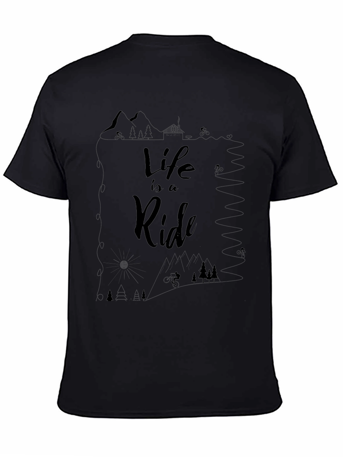 Life is a Ride Graphic Tee - Black