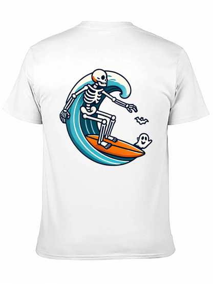 Skeleton Surfing Halloween T-Shirt
