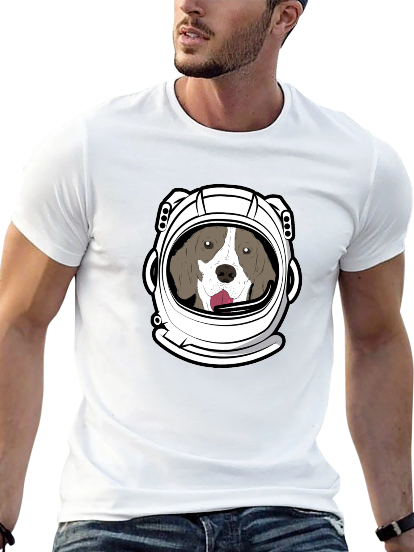 Dog Astronaut Graphic T-Shirt