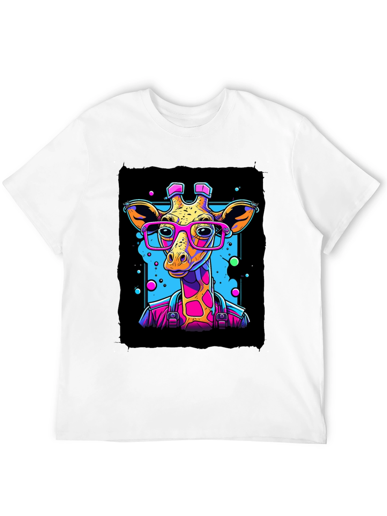 Giraffe in Glasses Graphic T-Shirt