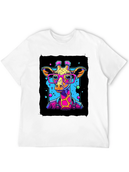Giraffe in Glasses Graphic T-Shirt