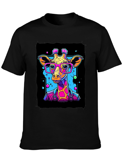 Giraffe in Glasses Graphic T-Shirt