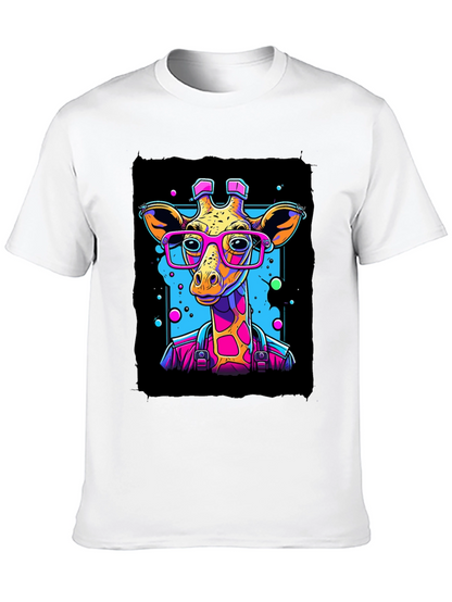 Giraffe in Glasses Graphic T-Shirt
