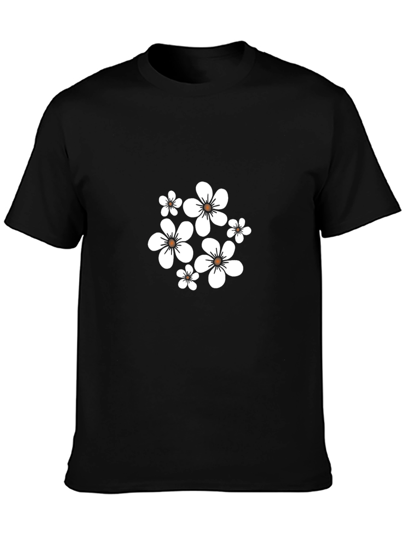 Black Floral Print T-Shirt