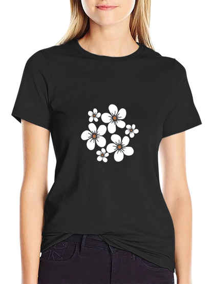 Black Floral Print T-Shirt
