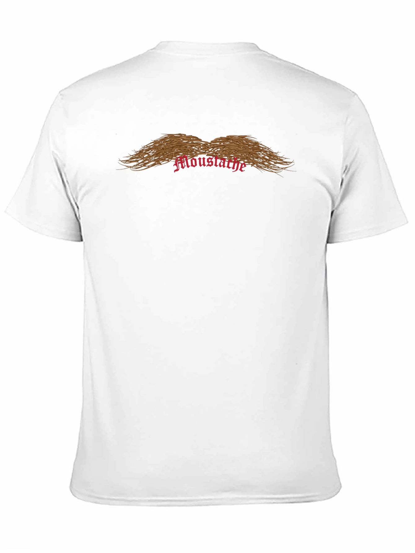 Novelty Moustache Graphic Print Black T-Shirt