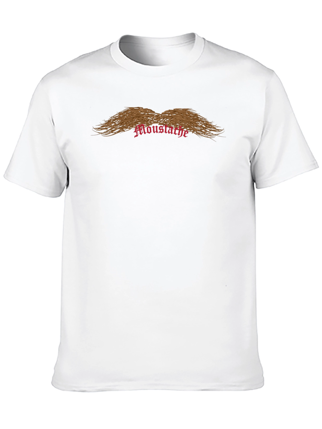 Novelty Moustache Graphic Print Black T-Shirt