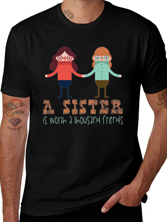Sisterhood Graphic Tee - A Sister is Worth a Thousand Friends