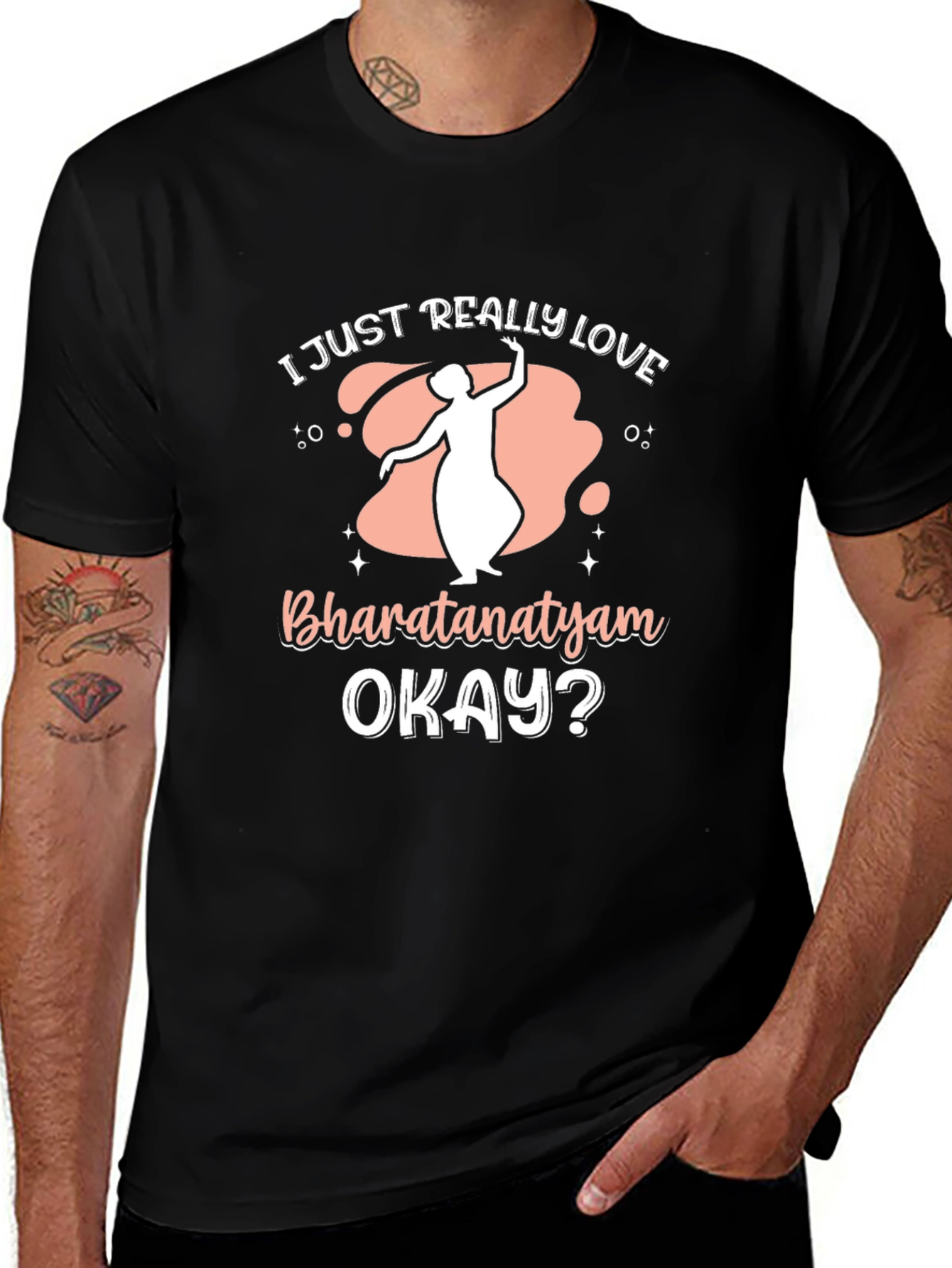 I Love Bharatanatyam Black T-Shirt