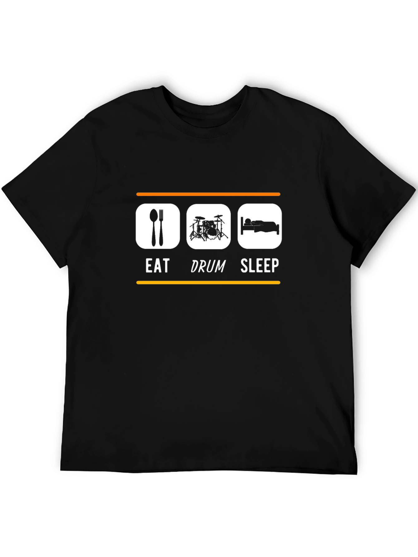 Eat Drum Sleep T-Shirt - Black Cotton Tee