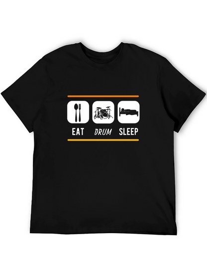 Eat Drum Sleep T-Shirt - Black Cotton Tee