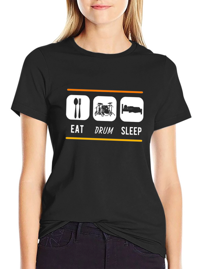 Eat Drum Sleep T-Shirt - Black Cotton Tee