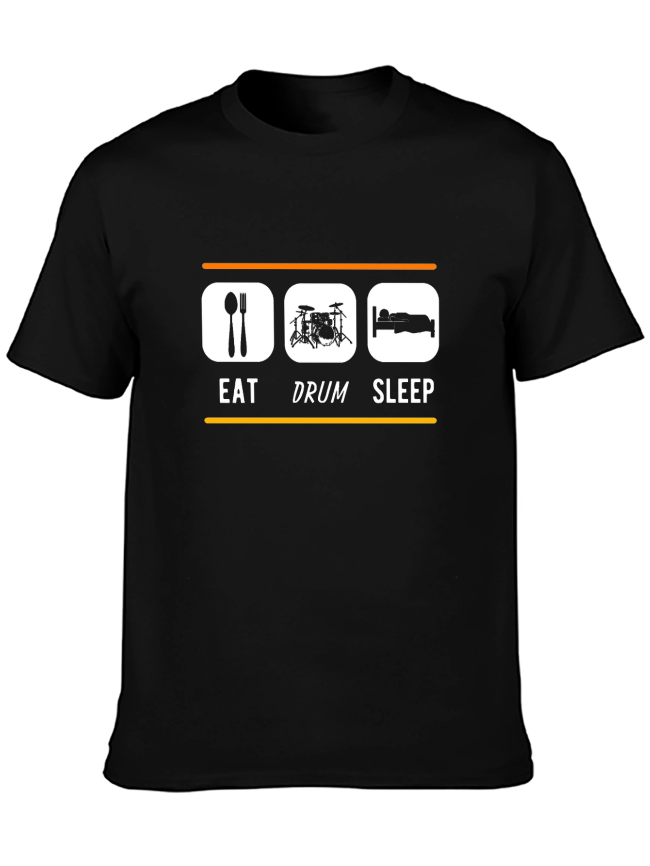 Eat Drum Sleep T-Shirt - Black Cotton Tee