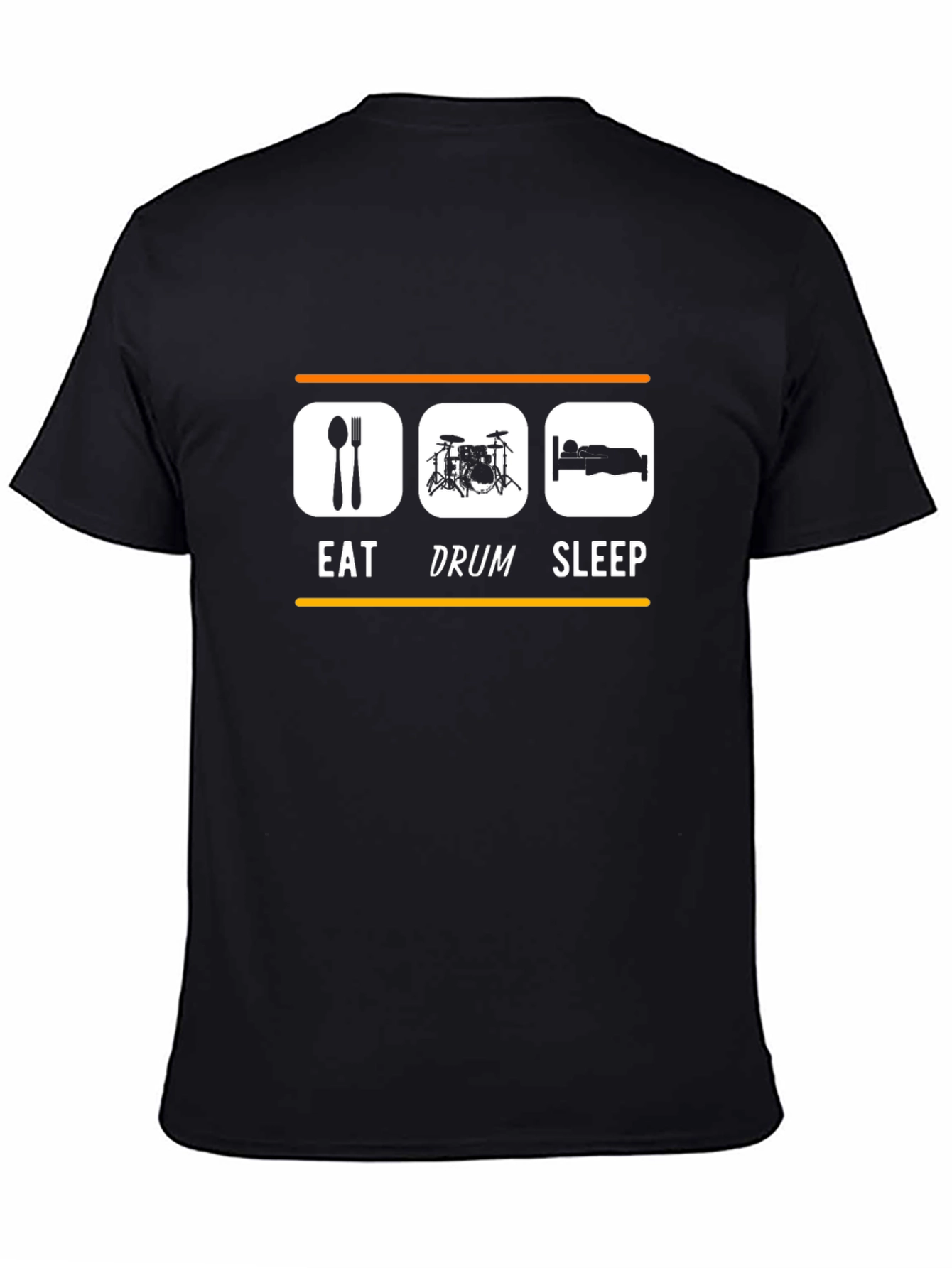 Eat Drum Sleep T-Shirt - Black Cotton Tee