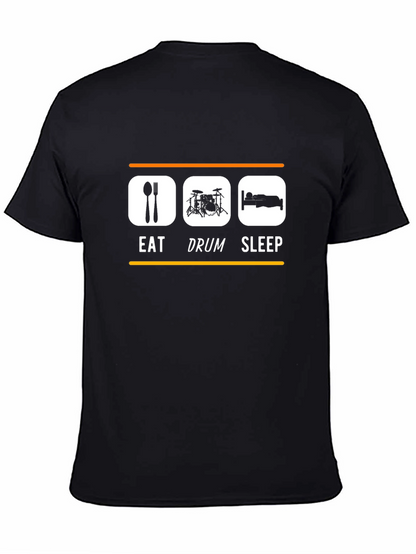 Eat Drum Sleep T-Shirt - Black Cotton Tee