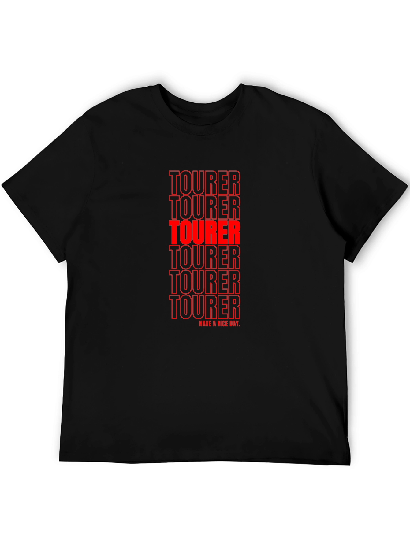 Tourer Graphic Print Mens Black T-Shirt