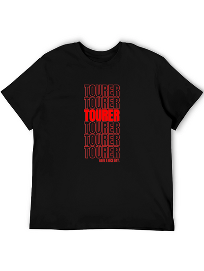 Tourer Graphic Print Mens Black T-Shirt