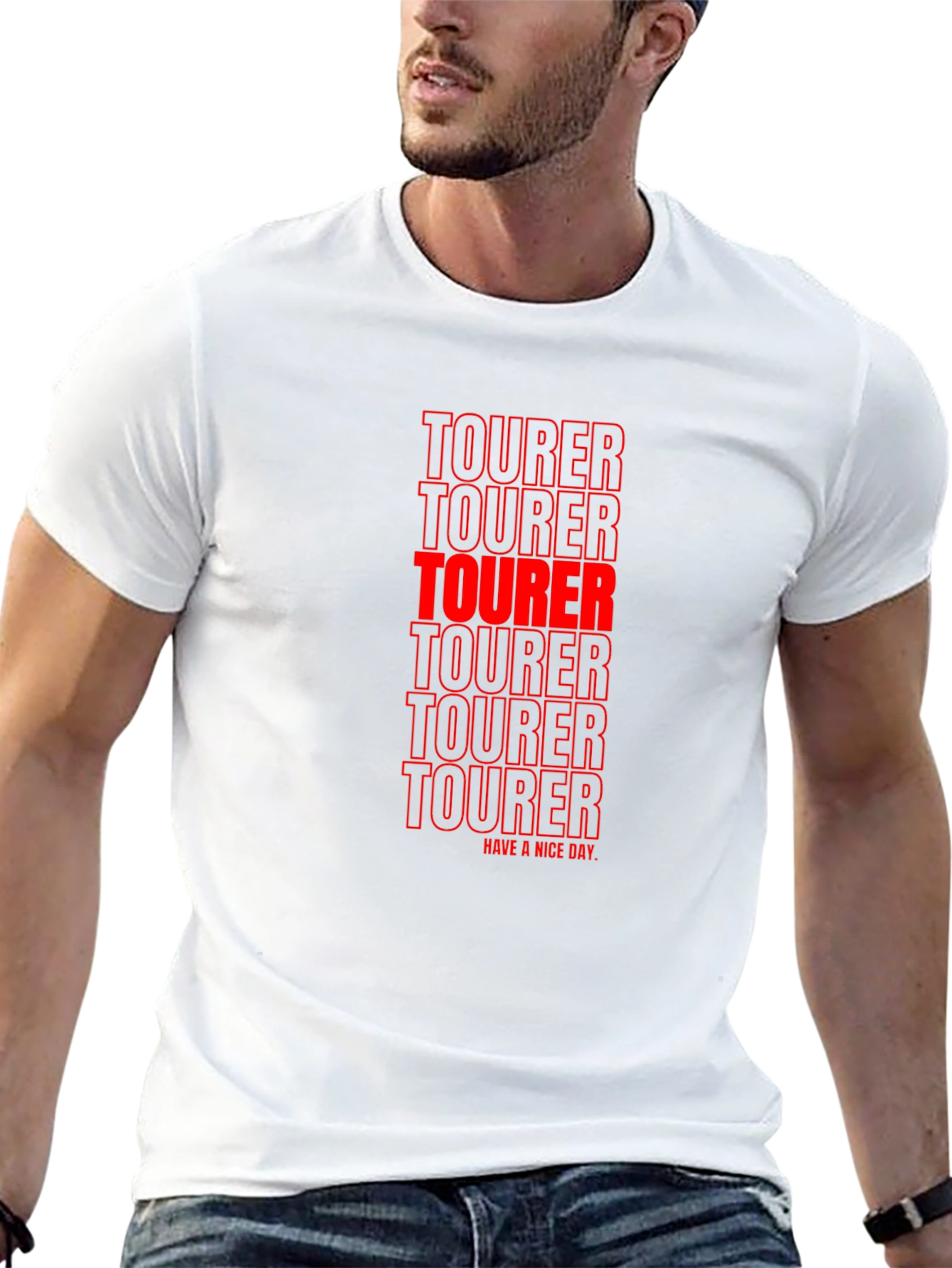 Tourer Graphic Print Mens Black T-Shirt