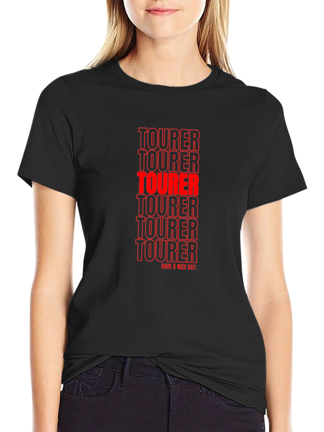 Tourer Graphic Print Mens Black T-Shirt
