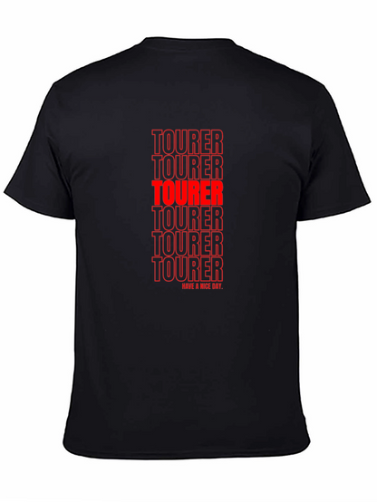 Tourer Graphic Print Mens Black T-Shirt