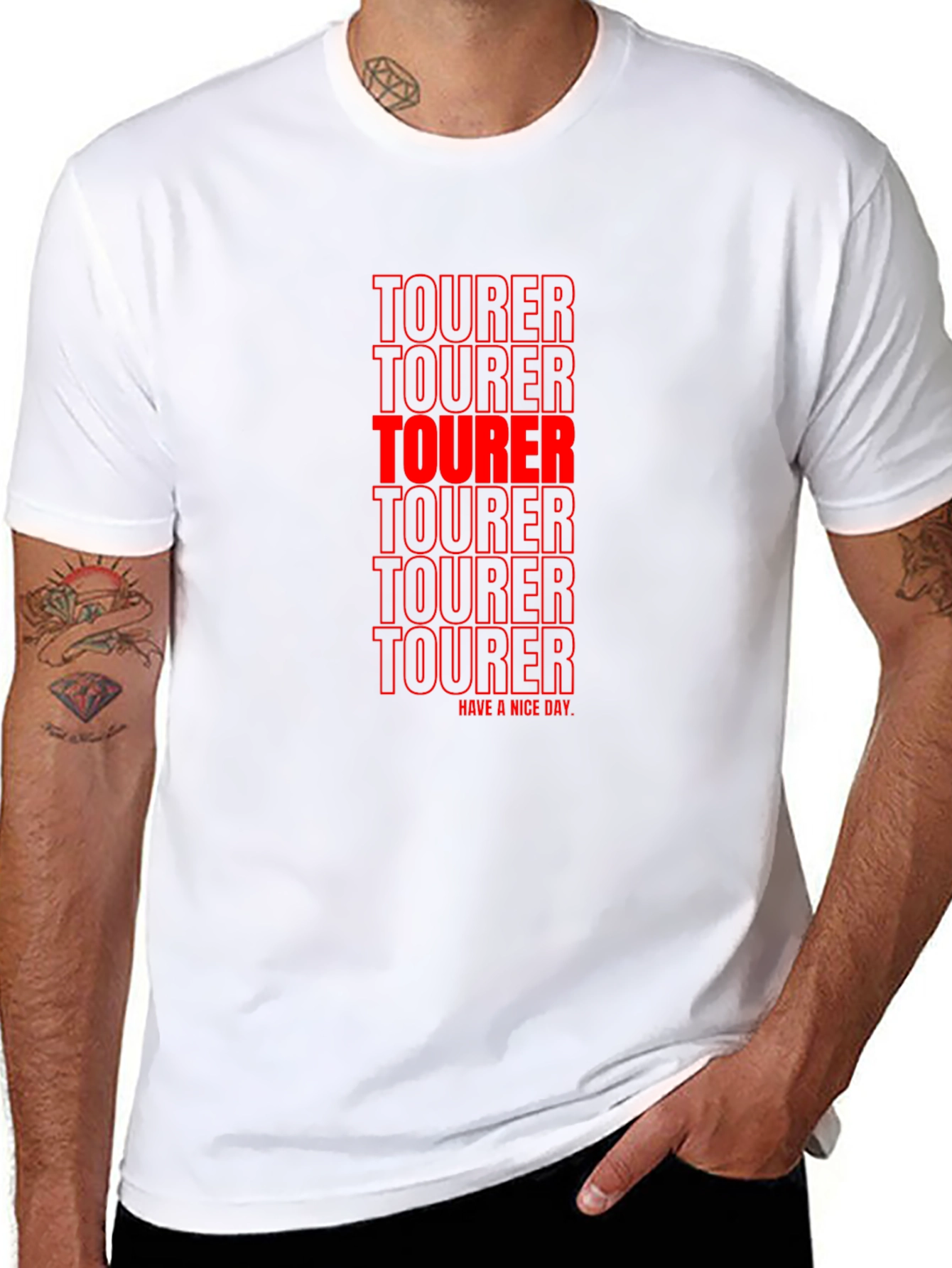 Tourer Graphic Print Mens Black T-Shirt