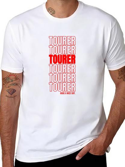 Tourer Graphic Print Mens Black T-Shirt